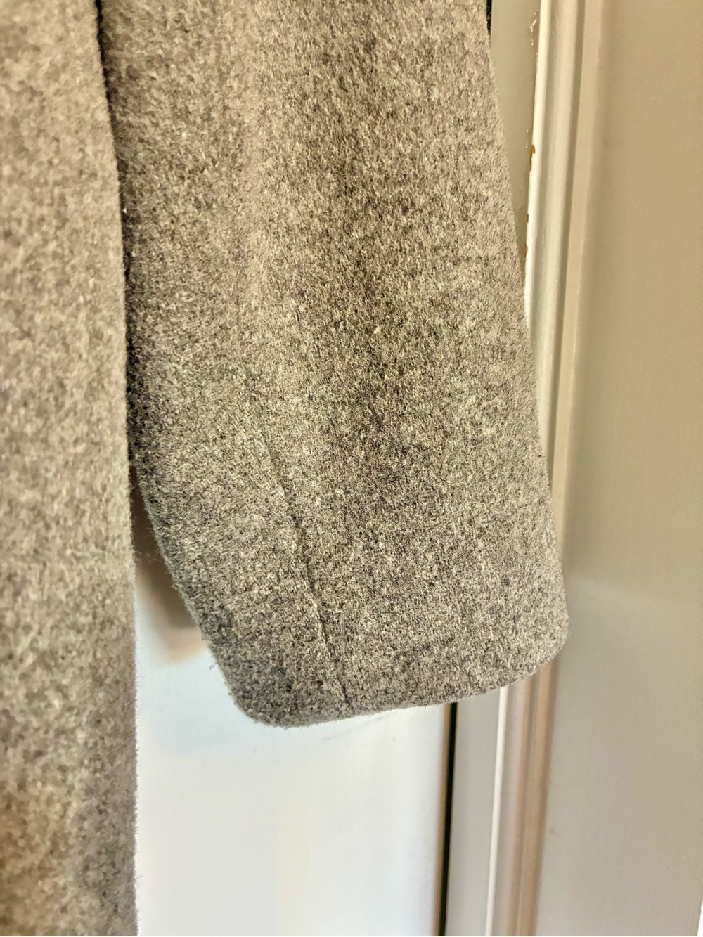 J. CREW Wool Stadium Coat Size 12 Grey Hooded - Picture 8 of 11